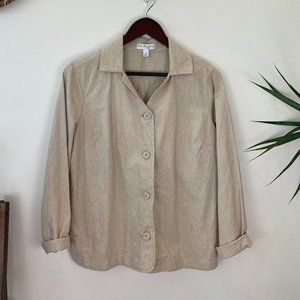 Kim Rogers Beige Button Down Shirt